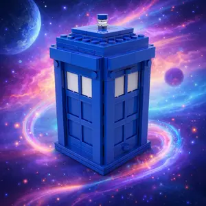 241 PCS Blue Phone Booth MOC Building Blocks Set DIY Retro Telephone Booth City Street Scene Bricks Display Ornament Home Desk Decoration Easy Assemble for Kids Adults Collectors Birthday Valentines Day Easter Halloween Thanksgiving Christmas