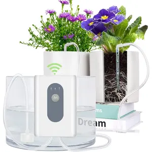 WIFI Automatic  Waterer, DIY Automatic Drip Irrigation Kit for 15 Potted , Auto & Manual & Delay Watering Mode/Water Shortage Alert/Irrigation Records, Remote Control and