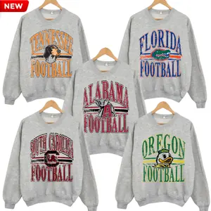 Vintage All Team Football College Sport Grey Sweatshirt,  Retro Hometown Football Game Day Pullover, Vintage College Football Graphic, Gift For Fans