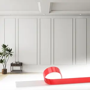 5 Set Accent Wall Molding Kit Premade Wainscoting Panels Wall Molding Peel and Stick Panel White Pre Cut Trim for Walls Picture Frame Molding for Home Decoration(31 x 78 Inch)