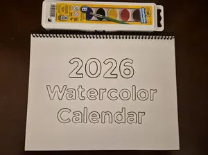 2026 Kids Watercolor Calendar + Paint Set | Creative Monthly Art & Planning | Spiral Bound