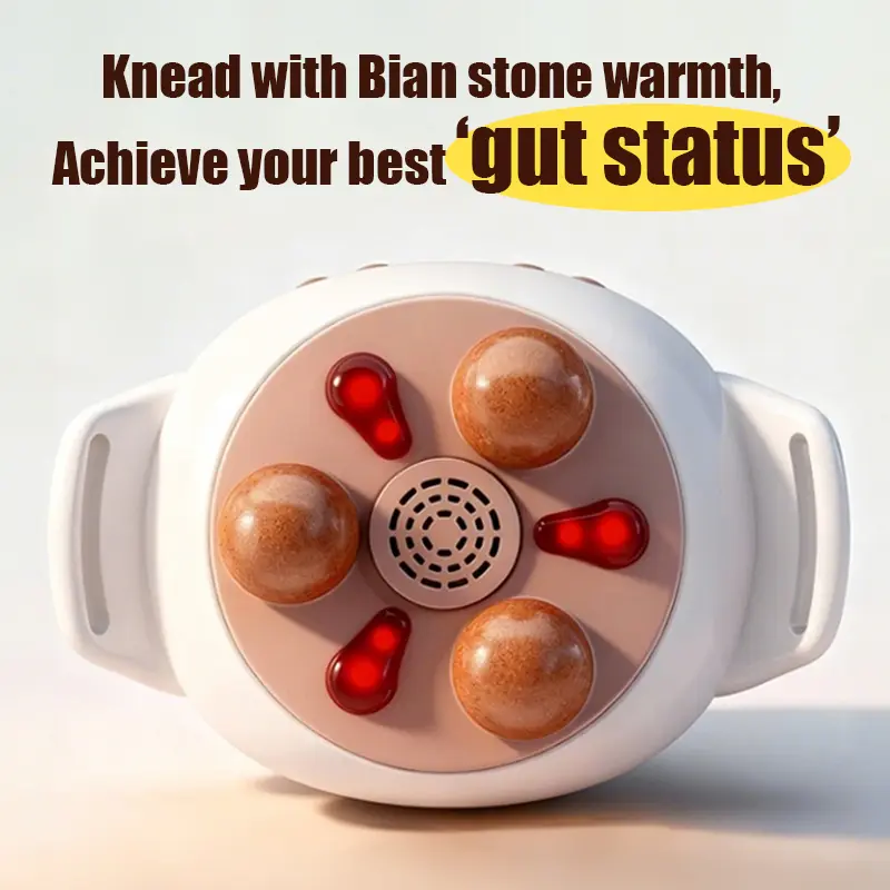 WeBack Smart Abdominal Massager with Sibin Red Bian Stone - Therapy Relaxation Aid, Self Care Find, Automatic 3D Belly Kneading & Warming Belt, Vibration Massage Device for Menstrual Relief, Tight Muscles Relief, Vibration Massage Devices, Hot Massage Dev