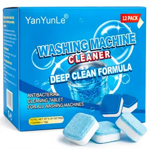 Multi-Functional Pipe Cleaner Tablets, One Tablet Per Use, For Washing Machine, Sewer & Septic Tank, Drain Cleaner, Washer Cleaner, Odor Eliminator, Clog Remover, Deodorizer, Descaling Tablets, Household Plumbing Essential