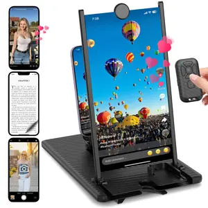 SEANCHEER WL868 5-in-1 Vertical Phone Screen Magnifier HD with Bluetooth Remote, 3D Portable Foldable Smartphone Stand for | TikTok | YouTube | FB | IG | Scrolling - Gift for Mom, Dad & Family Adjustable Cellphone