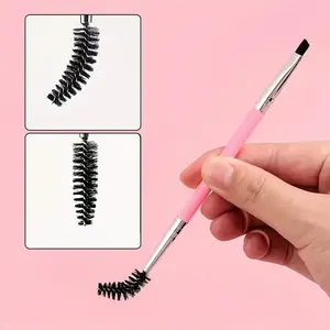 Duo Brow Brush – Angled Brow Brush and Spoolie for Precision Shaping