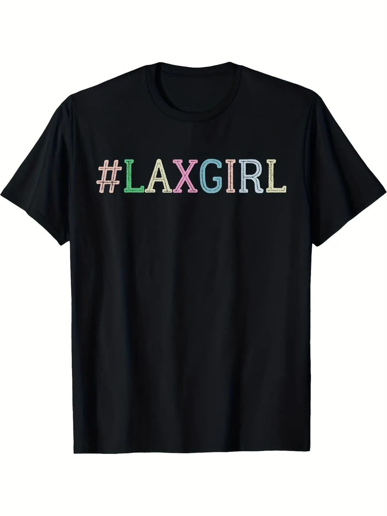 LAXGIRL Girls' Retro Lacrosse Graphic T-Shirt _ So unisex soft cotton short sleeve t shirt, vintage graphic casual tee for men women teens, perfect birthday holiday gift for camping travel gym daily street  wear