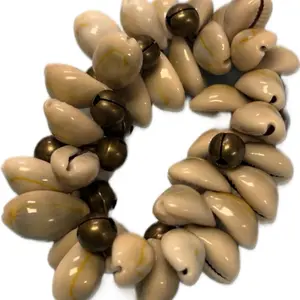 Cowrie Shell and Brass Bells Bracelet/Anklet worn for protection and warding off bad spirits