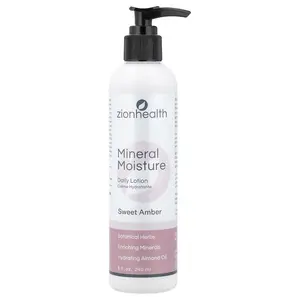 Zion Health Mineral Moisture Daily Lotion, Sweet Amber , 8 fl oz (240 ml)