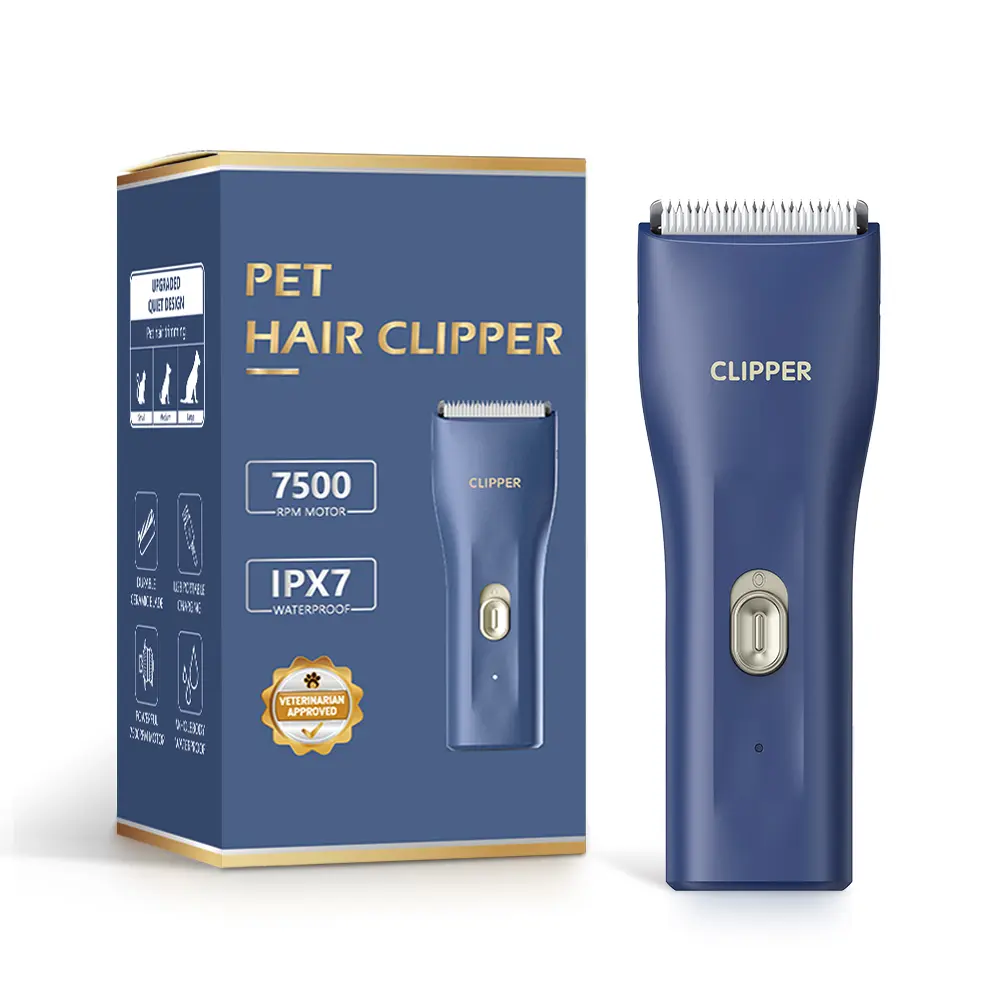 Dog Clippers,Quiet Washable USB Rechargeable Cordless Dog Grooming Kit,Feet Hair Trimmer,Electric Pets Hair Trimmers Shaver Shears for Pets