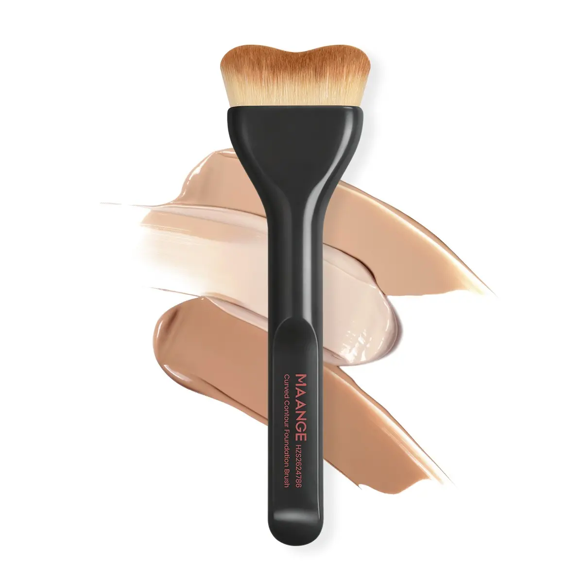 Maange Foundation Complexion Brush Set, Face Makeup Brushes, Professional Makeup Tool for Beginners, Ideal for Home & Travel, Single Piece Metal Frame