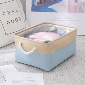 Linen Storage Basket Large Clothes Quilt Toy Storage Basket, Shelf Storage Basket, Toy Storage Basket, Foldable Storage Box, Collapsible Storage Baskets, Blanket Basket for Living Room, Bedroom Wardrobe Storage Cabinet