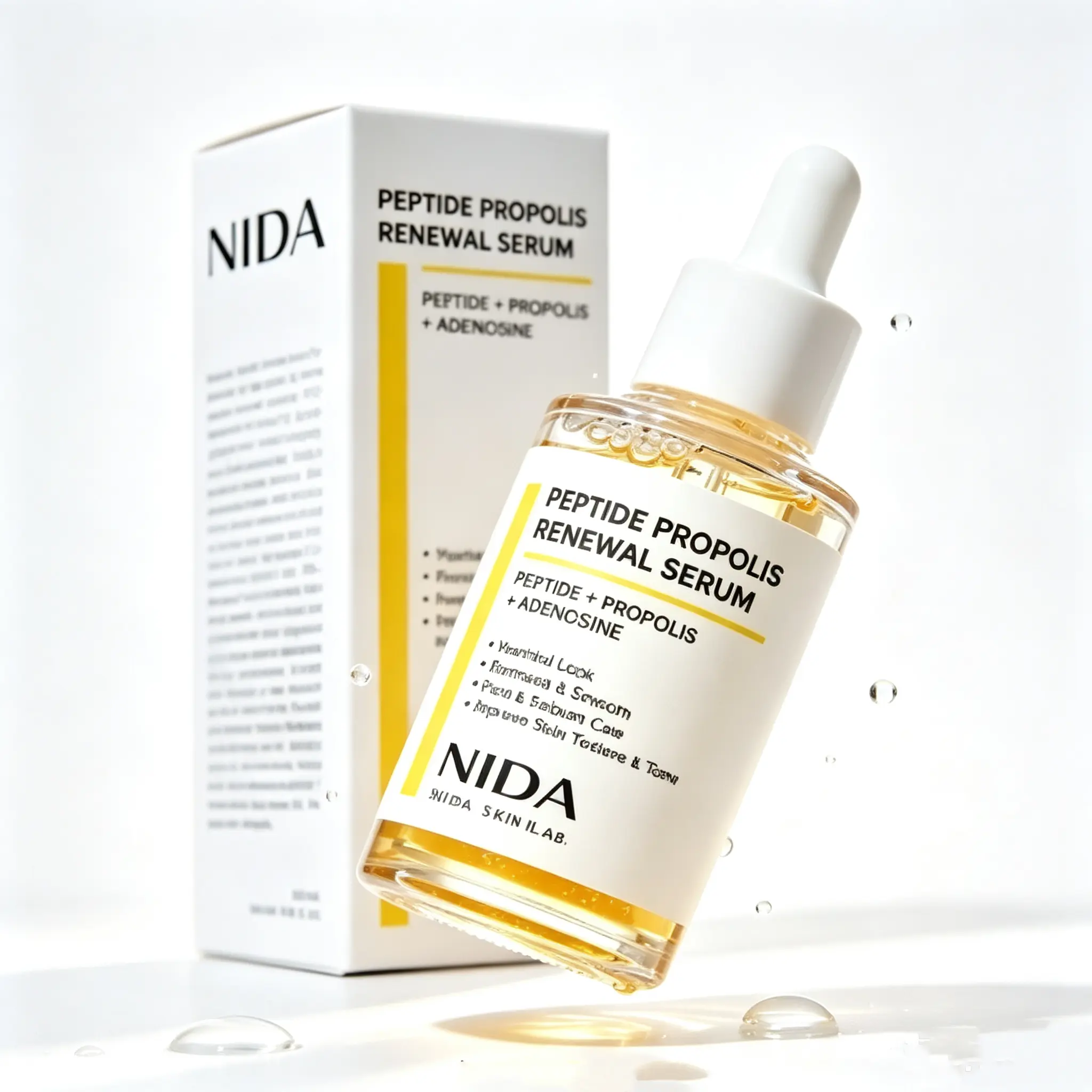 NIDA Peptide Propolis Calming Serum | Soothing & Barrier-Strengthening Daily Facial Serum for Sensitive, Reactive Skin | Hydrating, Lightweight, Youthful-Looking Finish