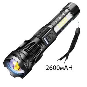 Tactical Flashlight, Military-Grade Aluminum Alloy & ABS Construction, Zoomable Adjustable Beam Flashlight, 5 Modes Waterproof Handheld Flash Light for Outdoor, Camping, Hiking, Hunting and Emergency Emergency Power Outage