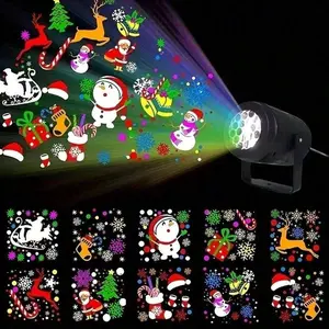 Christmas Projector Light, LED Snowflake Projection Lamp, USB Powered, Indoor Outdoor Holiday Decor, Party Decoration, Xmas Tree Lights