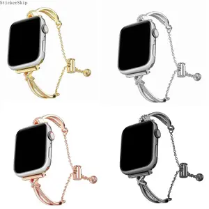 OEM2026 Butterfly Chain Link iWatch Band for Women – Fashionable Jewelry Style Bracelet Strap, Adjustable Stylish Watch Band Fits 38–49mm (All Series & Ultra), Elegant Daily Wear Accessory