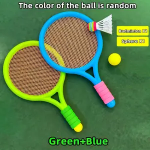 Kids Tennis and Badminton Racket Set with Ball – 3-6 Years Old – Outdoor Interactive Family Sports Game - Educational Coordination Play Toys - Durable Plastic with Anti-Slip Soft Handle