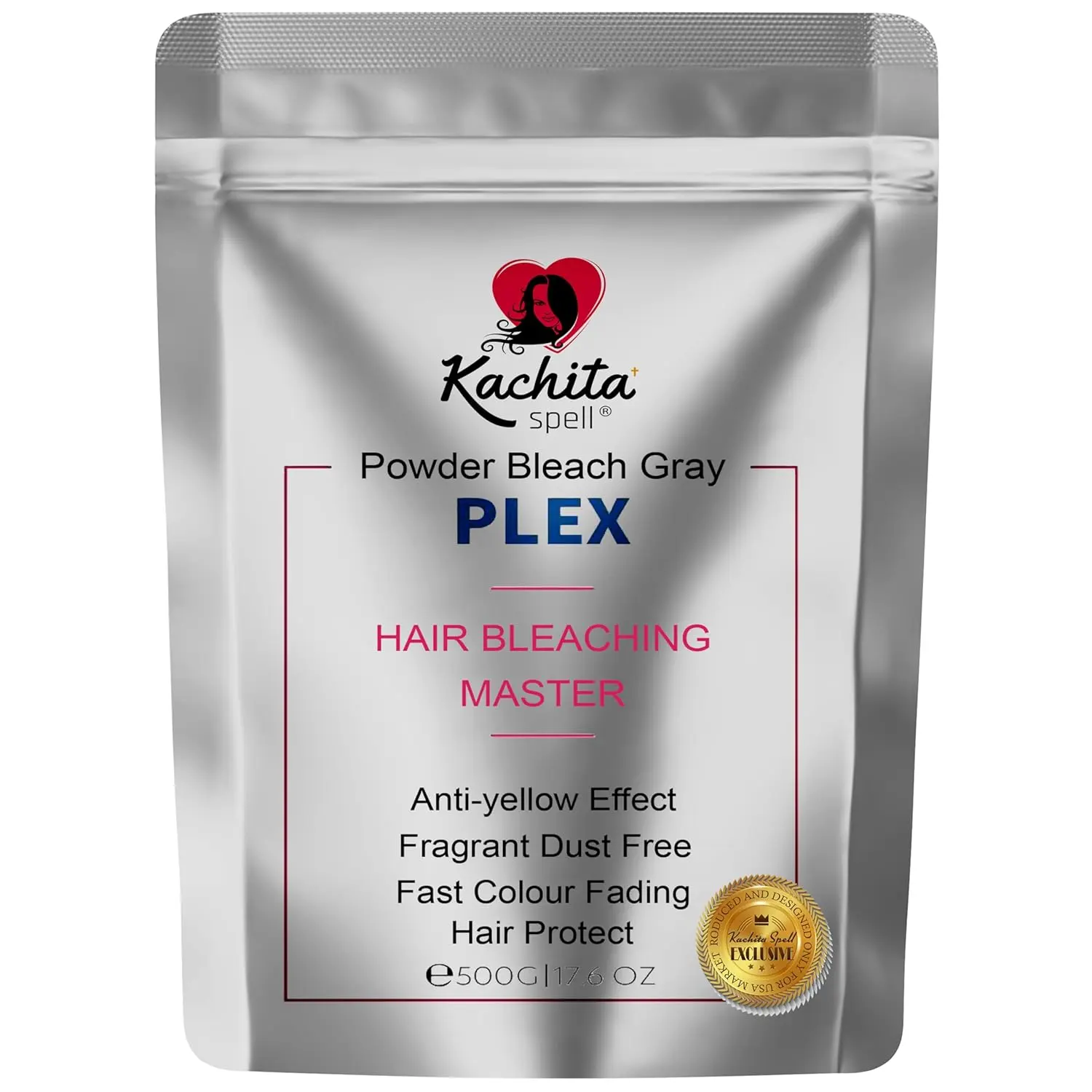 Kachita Spell Professional Black Carbon Bleaching Powder Hair Lightener with PLEX for Highlights Balayage