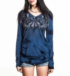 Affliction Women's  Hoodie Blade Killer V-neck