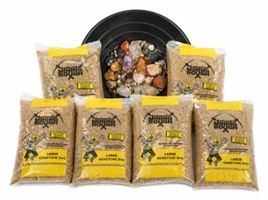 Gemstone Mix, Crystal & Pyrite Included, Arrowheads, Educational Activity Kit, Large Specimens, World-Sourced Stones