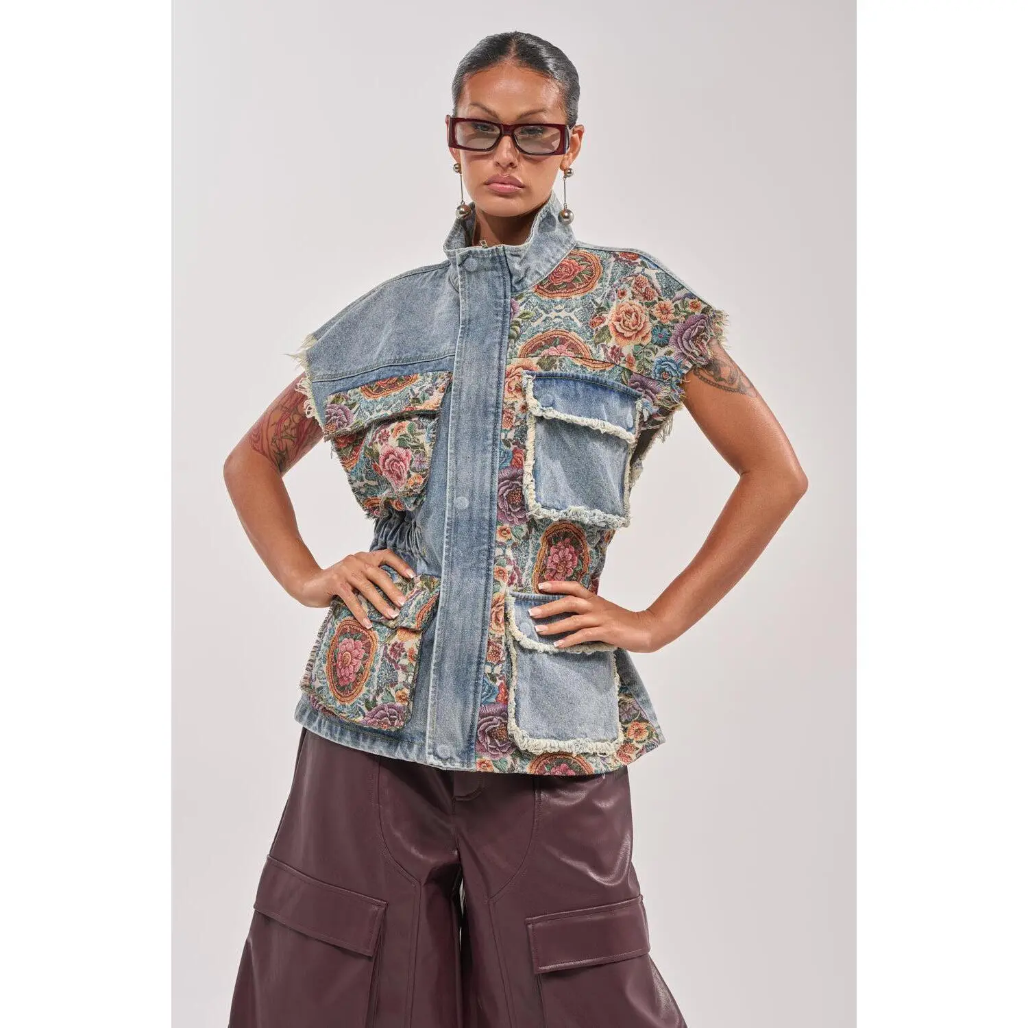 KAI PATCHWORK DENIM VEST