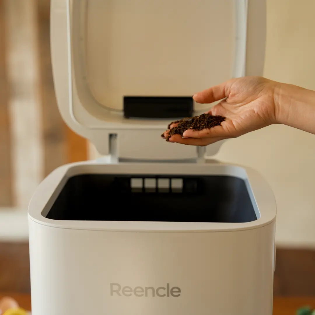 Reencle Prime Electric Composter, Indoor Kitchen Food Waste Recycler, Real Compost in 30 Days, Odor-Free, No Refills