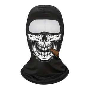 Skeleton pattern Balaclava, 1 cartoon pattern full face mask, unisex cycling sports mask, bicycle, motorcycle, outdoor, Balaclava skiing maskRAIMENTRY