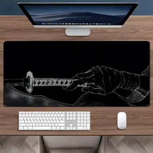 Anime Mouse Pad Large Game Demon Slayer Mouse Pad Aesthetic Desktop 15.75*31.5in Decoration Protective Pad Non-slip Rubber Pad for Laptop Desktop Computer Games Gaming Desk Accessory