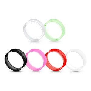 Double Flare Thin Silicone Plug Ear Tunnel 2 to 9/16" Gauge - Pair