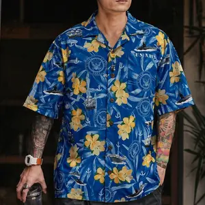 Tropical Hawaiian Freedom Liberty Hawaii Shirt Retro Veteran Army Air Force Marines Shirt Patriot USA Flag Button Down Shirt Independence Day Q9I