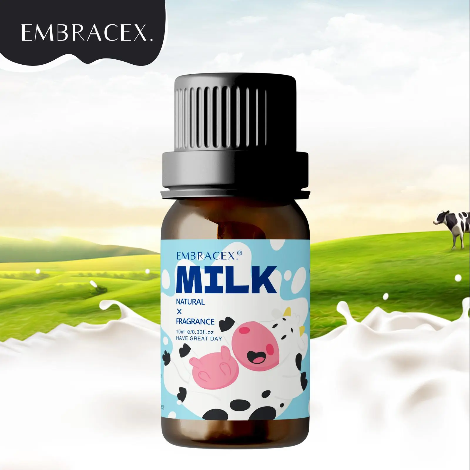 10ML Milk Essential Oil, Home Fragrance Oils, 1 Count Long Lasting Air Freshener, Calming Aroma, Calming Home Fragrance, Milky Scented for Diffuser, Humidifier, Car, Bathroom, Bedroom, Living Room, Scent