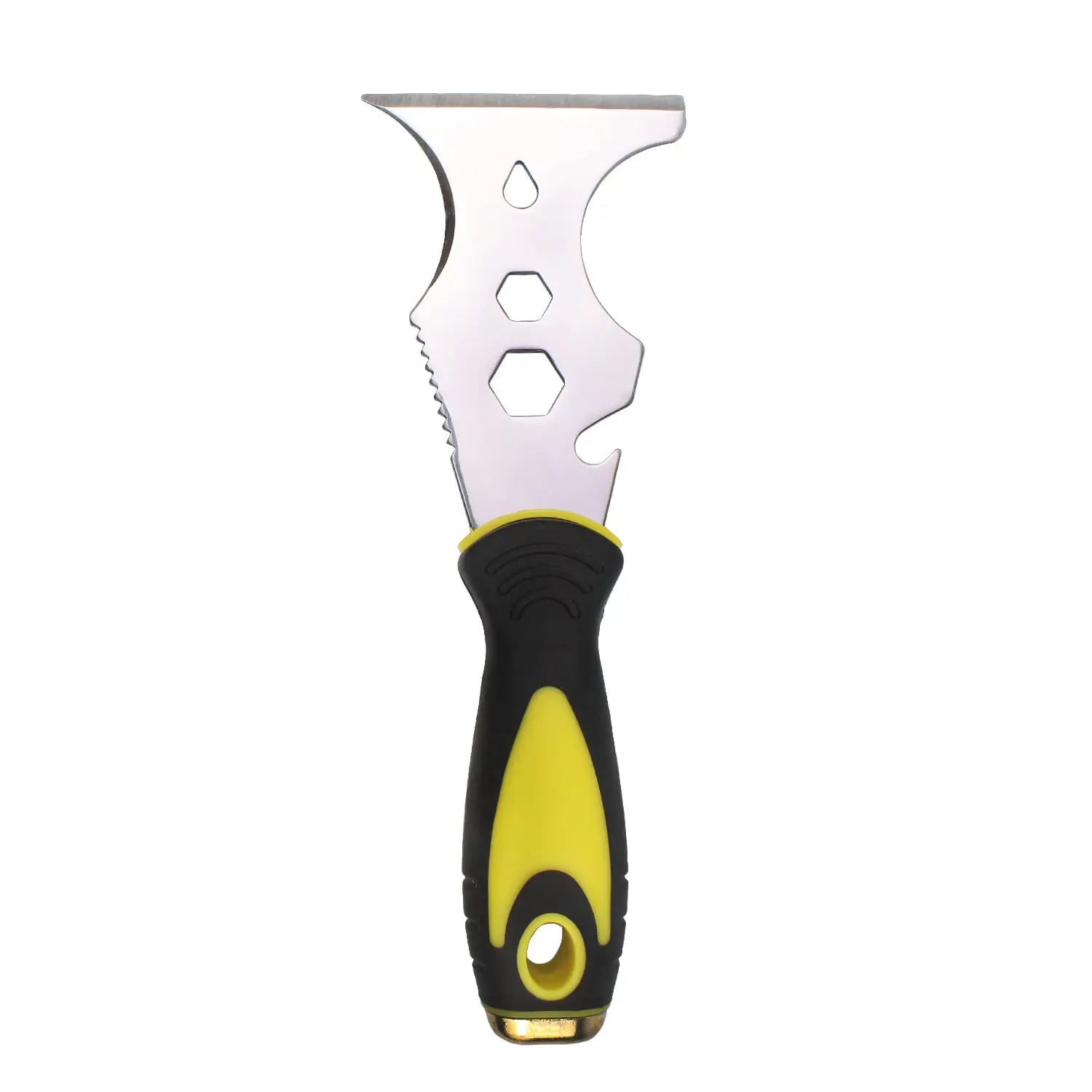 15-in-1 Paint Scraper Set with Hammer Head & Soft Grip Handle, Durable Stainless Steel Multi-Tool, Perfect for Wallpaper Stripping, Grout Cleaning, Drywall, Wood, Terrazzo and Peel & Stick Floor Renovation