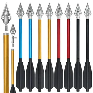 6pcs Aluminum Alloy Bow and Arrow Set - 6.7in Crossbow Arrows, 50-80lb Weight Capacity, Multi-Color Options, Suitable for Adult Archery Shooting, Hunting