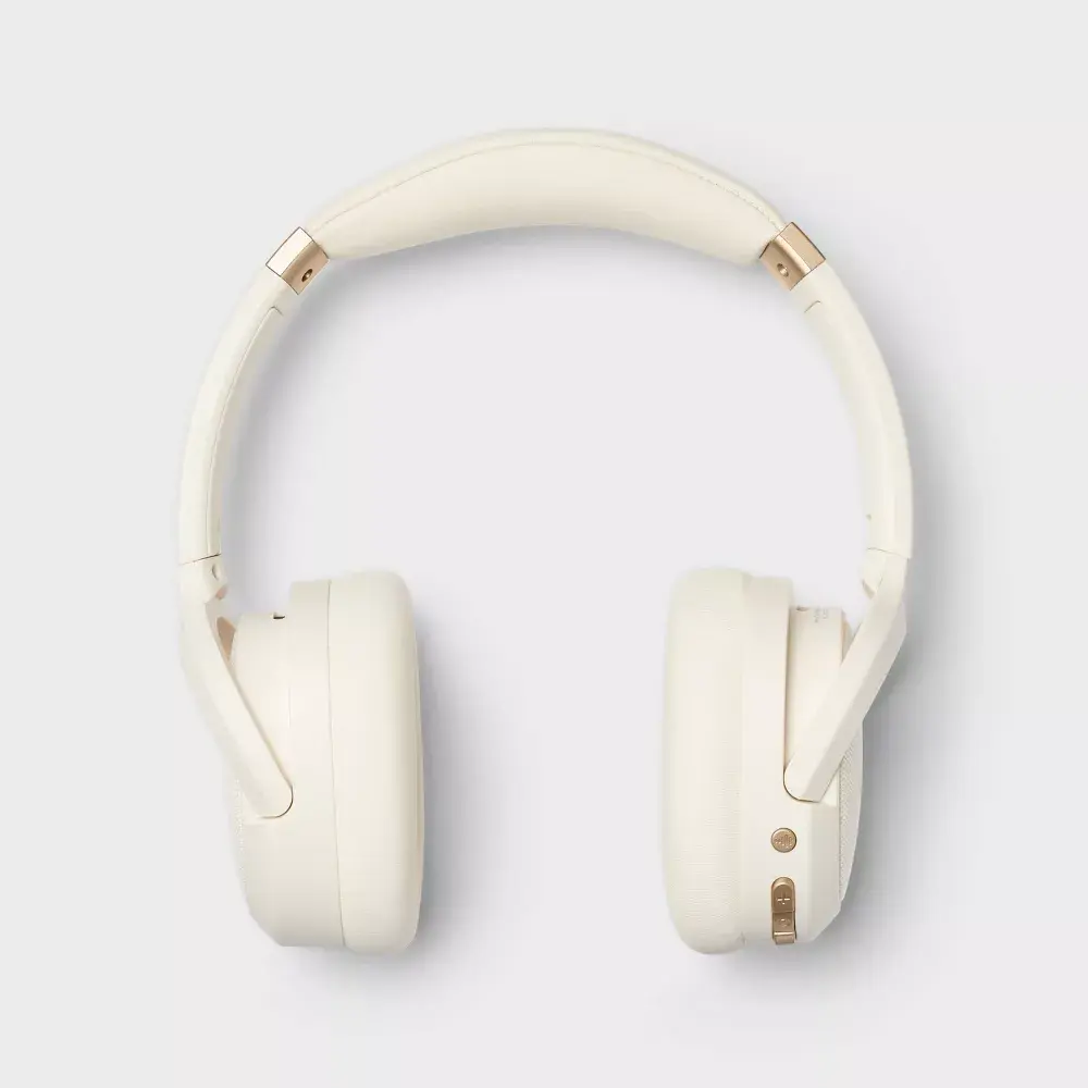 Active Noise Canceling Bluetooth Wireless Over Ear Headphones - heyday White