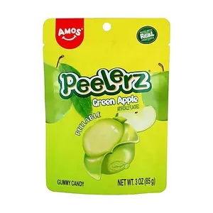 Amos Sweets Green Apple Gummy Candy - Real Fruit Juice Infused, 85g Snack Pack Amos Sweets Green Apple Gummy Candy - Real Fruit Juice Infused, 85g Snack Pack