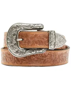 Shyanne Women's Floral Embossed Buckle Belt - Saho21bt1