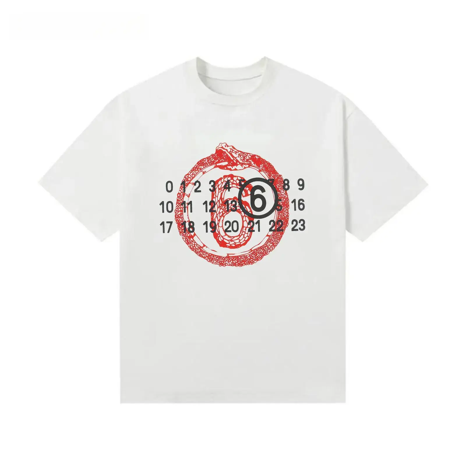 Heavy   Summer  Printed Letter Short-sleeved T-shirt Couple Loose Dujia Men's and Women's Versatile Short Sleeves