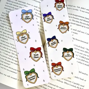 Twisted Series/King of Sing Heart Locket Inspired Personalized Bookmarks with Custom Names for Book Lovers