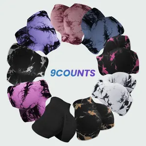 TCVC Women's Tie Dye High Waist Sports Shorts, Casual Comfy Breathable Skinny Athleisure Casual Shorts for Yoga Gym Workout Running,Ladies Sportswear for All Seasons