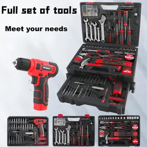 355pcs Tool Kit Box Drill Set, Home Mechanic Toolbox with 8V Power Cordless Drill Hand Repair Tools Sets Combo Kits Storage Organizer Drawer Case for Men as Thanksgiving Christmas Gifts