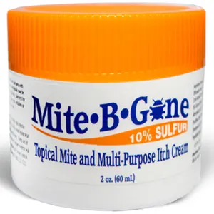 Mite-B-Gone 10% Sulfur Cream (2oz) | Itch Relief from Mites, Insect Bites, Acne, and Fungus