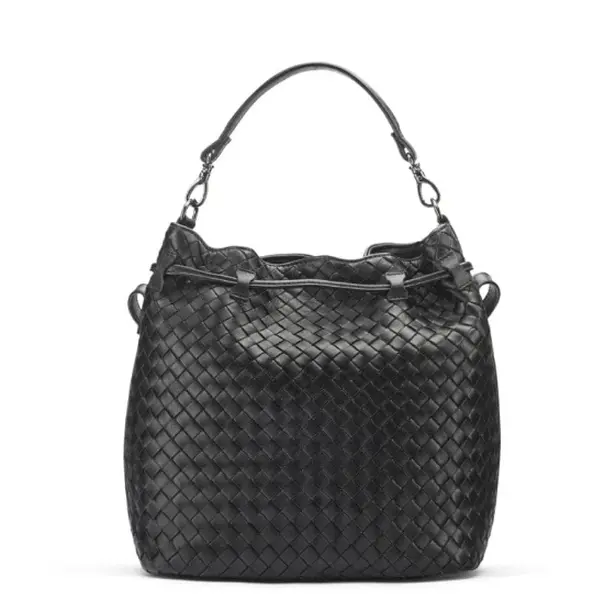Pre-owned BOTTEGA VENETA leather Shoulder Bags BLACK SHOULDER BAG 4000023543443