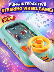 Musical Steering Wheel Toys for Boys 4-6: Toddler Simulated Driving Racing Car Game with Sound Ages 3+ Year Old, Interactive Educational Learning Race Truck for Kids Girls Birthday Gifts For Boys Girls Sensory