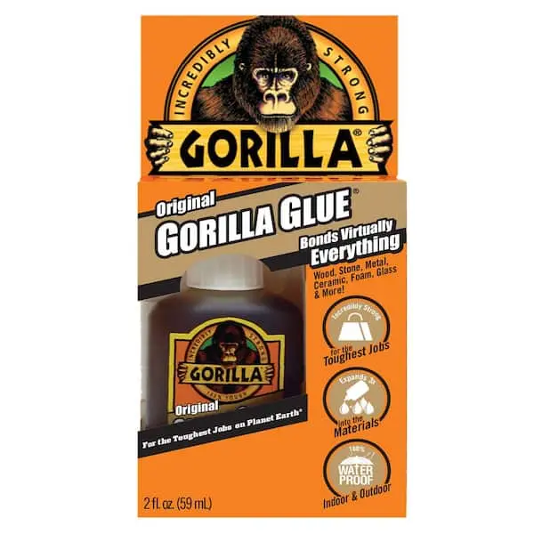 Glue 2 oz Brown Original Glue Tough Expanding Sticks to Everything Waterproof for Indoor & Outdoor Use
