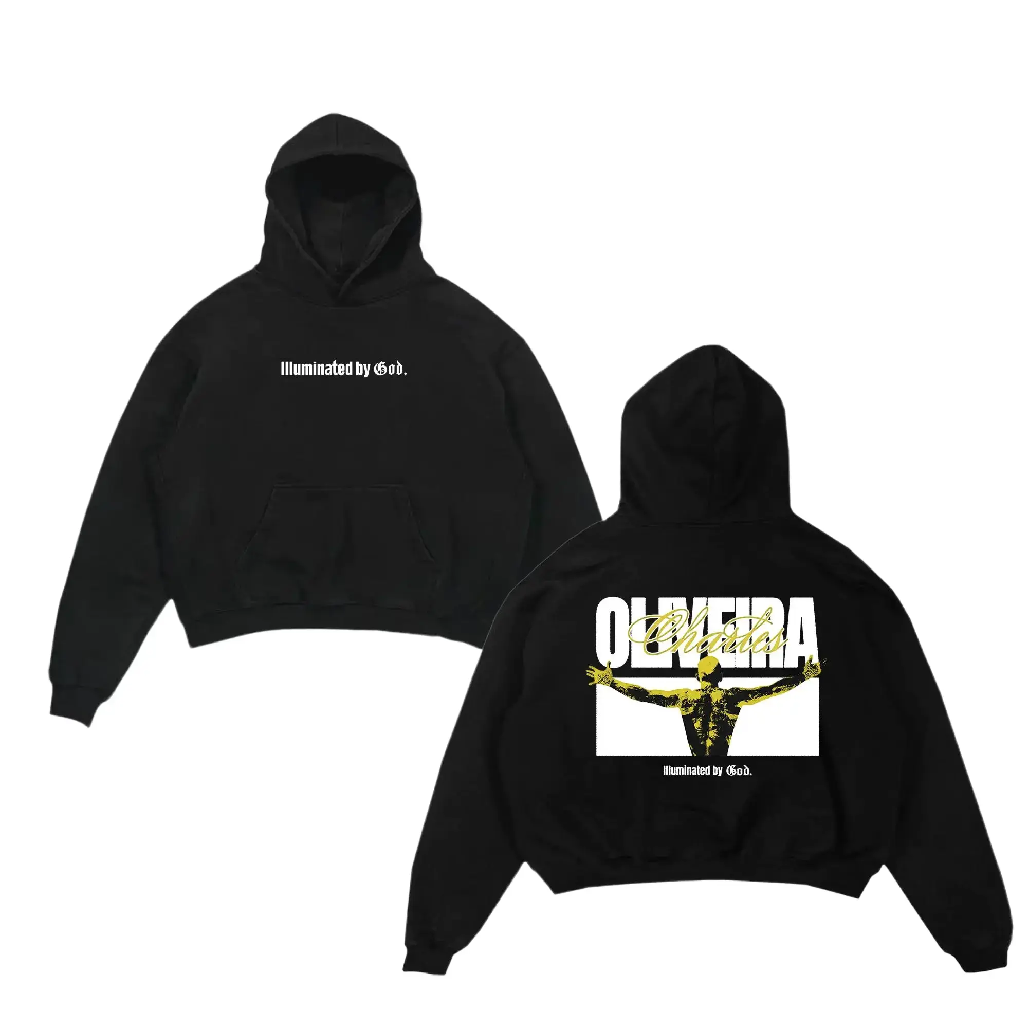 🤼 💥 COMBATWEAR Charles Oliveira Illuminated By God Hoodie, Do Bronx UFC Fighter Hoodie, UFC Fan Custom Graphic Design, Gift For UFC MMA Fans