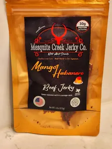 Mesquite Creek Jerky Co. Mango Habanero Beef Jerky - 30g Protein Per Package, Sweet Mango with Savory Kick, No Preservatives
