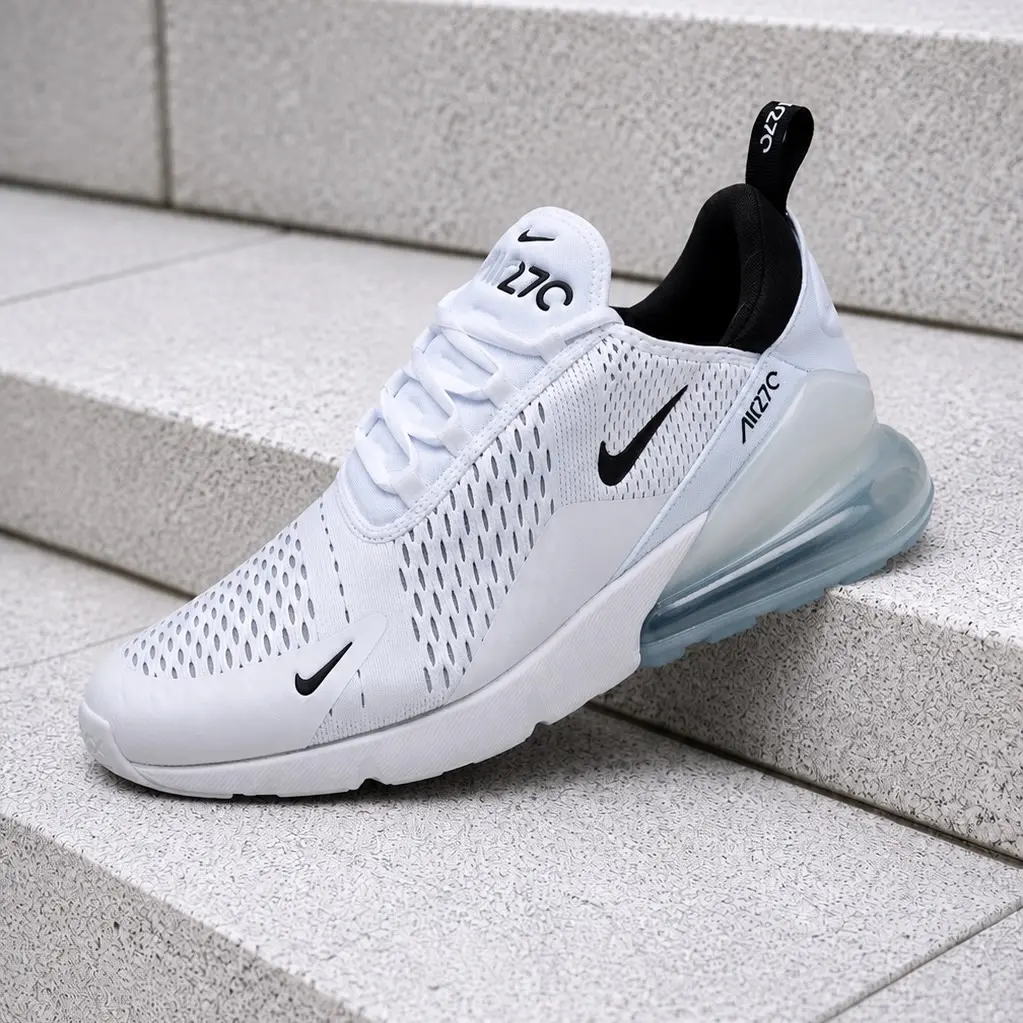 Nike Air Max 270 White Black Men's Fashion Sneaker New