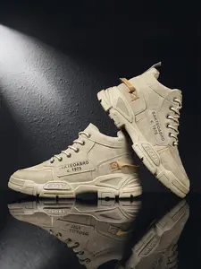 Men's Yellow Work Boots | All-Weather High-Top Boots | British Style Winter Shoes, Footwear, Walking Shoes