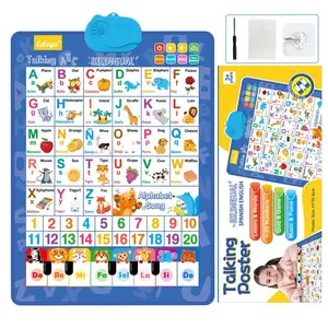 Electronic English Alphabet Wall Chart Talking ABC Letters 123s Music Posters ABC Learning for Toddlers Learning Toys En