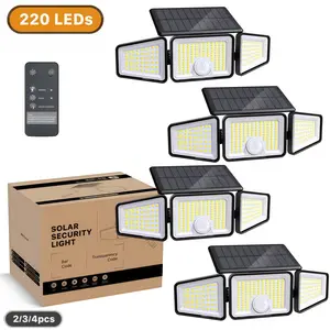 2-Pack 3-Head Solar Outdoor LED Security Lights, 2500LM Motion Sensor Spotlights, 270° Wide-Angle, IP65 Waterproof for Garage, LED Solar Outdoor Fixtures, Led Lights, Solar Outdoor Lights