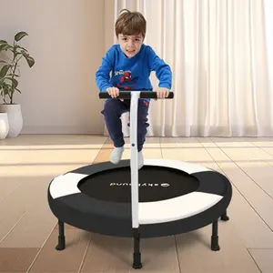 Quiet Indoor/Outdoor 36'' Kids Trampoline – Safe Jumping for Ages 3–8, Motor Skill Booster, Great Gift